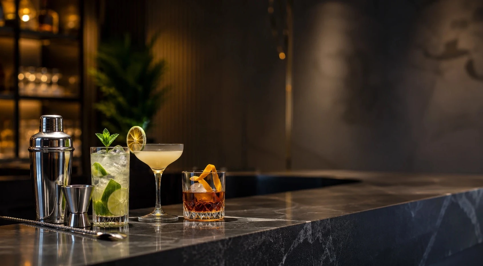 Geste précis de versement pendant un atelier cocktail.