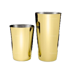 Shaker Boston Yokai Gold - Timbale à cocktail gravée motifs japonais finition or - La Maison du Barman