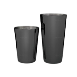 Shaker Boston Yokai Black - Timbale à cocktail gravée motifs japonais finition noire - La Maison du Barman