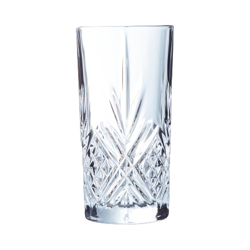 Verre Broadway Long Drink 38cl - Lot de 6 verres hauts texturés vintage - La Maison du Barman
