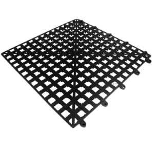 Interlocking Bar Shelf Tile Black 34.5x34.5cm