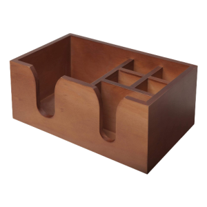 Organisateur de bar Wooden - Rangement de comptoir en bois professionnel - La Maison du Barman