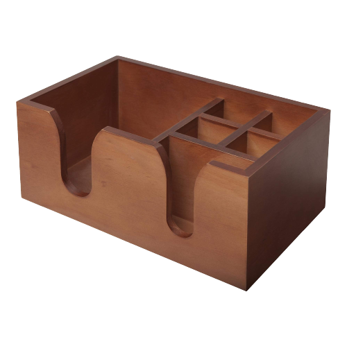 Organisateur de bar Wooden - Rangement de comptoir en bois professionnel - La Maison du Barman