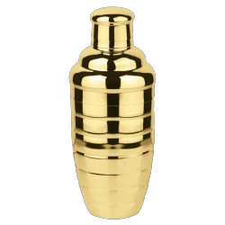 Shaker Cobbler Bomber 50cl Gold - Shaker 3 pièces finition or - La Maison du Barman