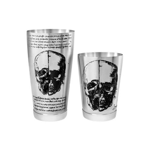 Shaker Boston Kenko Leonardo - Timbale à cocktail gravée édition leonardo - La Maison du Barman