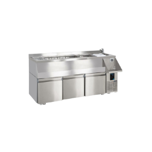 Station Cocktail Refrigerated 3 Doors -2/+8°C – 1600x600x850mm