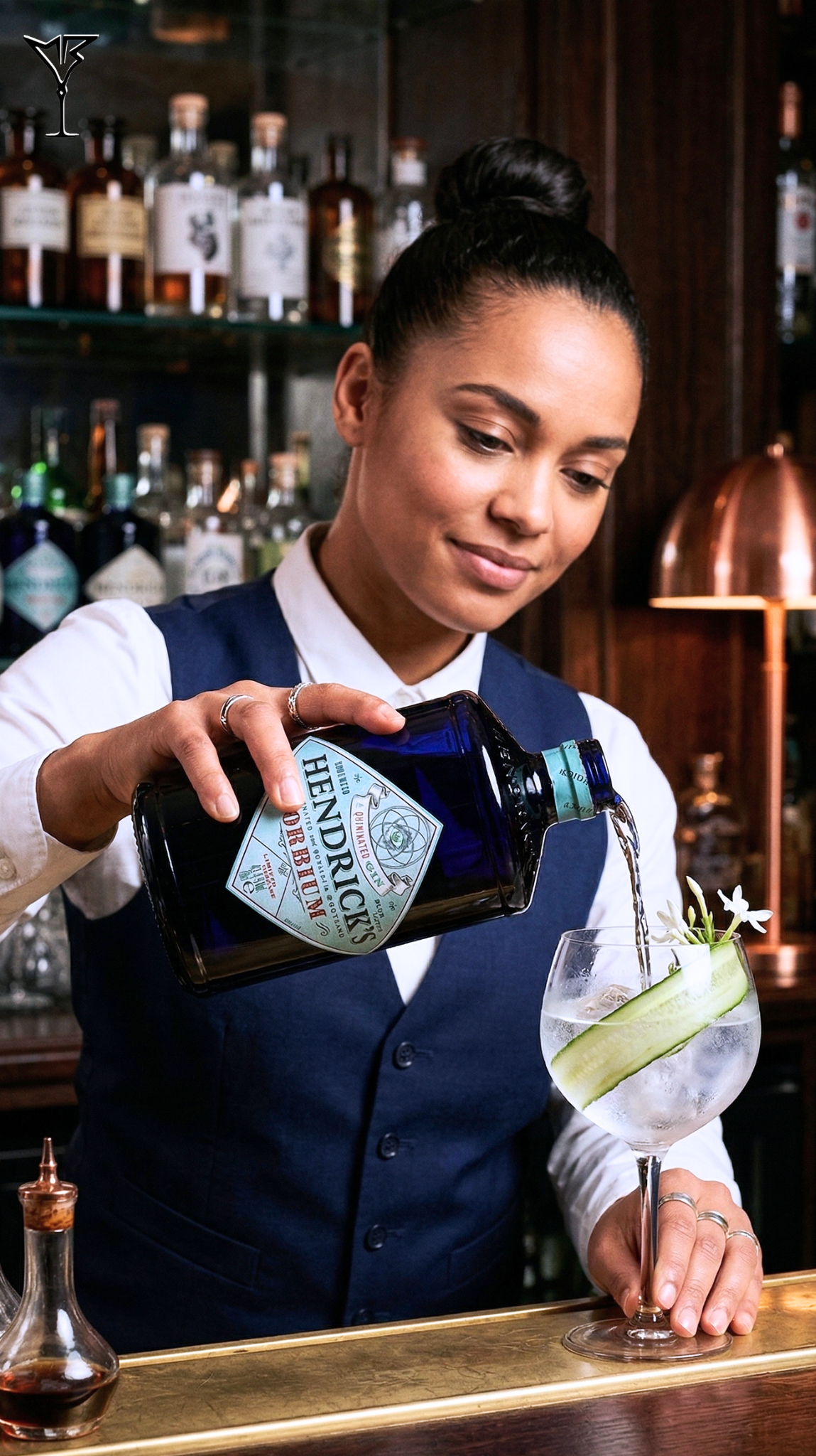 Gin Hendrick's Orbium 43.4% 70cl - Bouteille de gin premium au lotus bleu et absinthe - La Maison du Barman