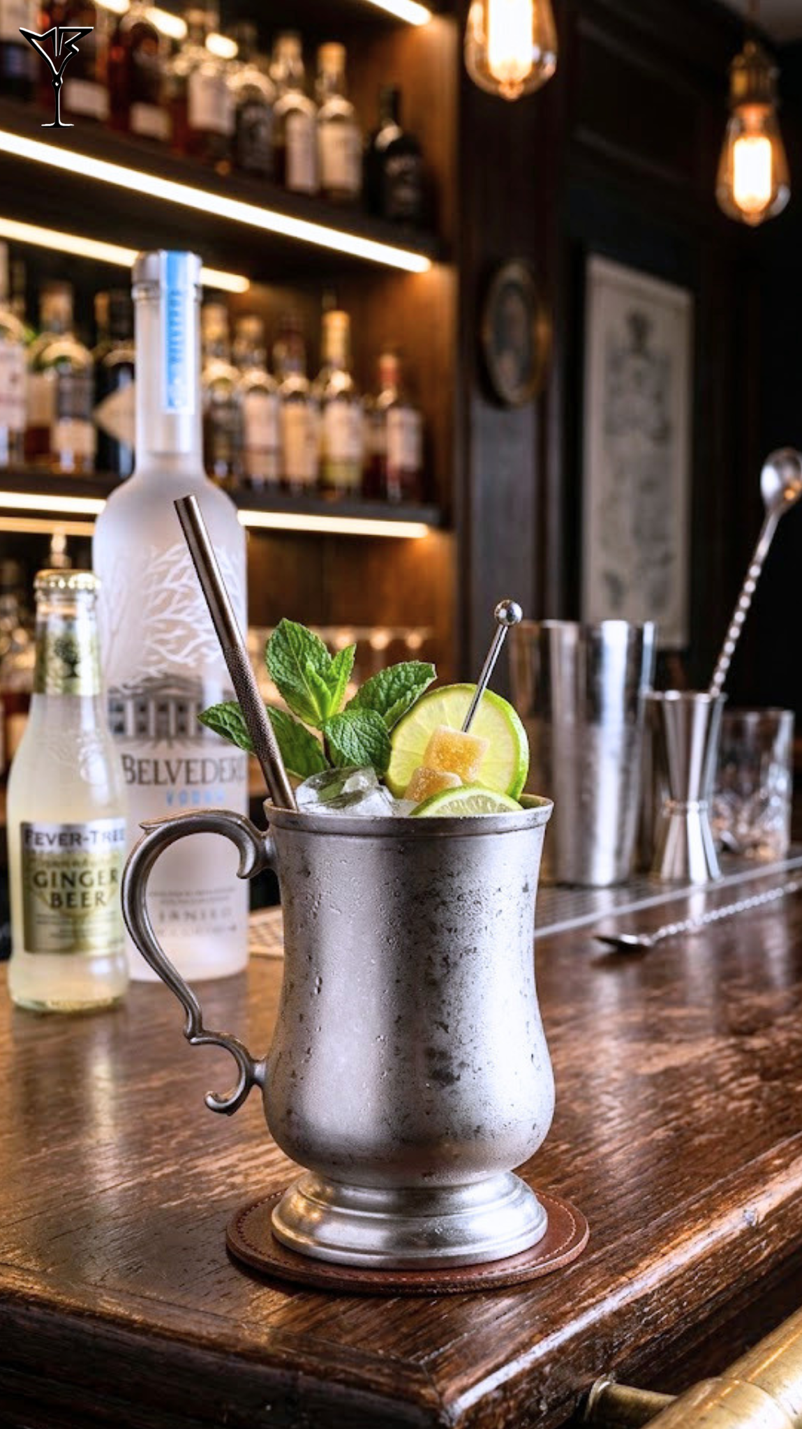 Chope Tankard Scosia Étain - Chope à bière traditionnelle en étain - La Maison du Barman
