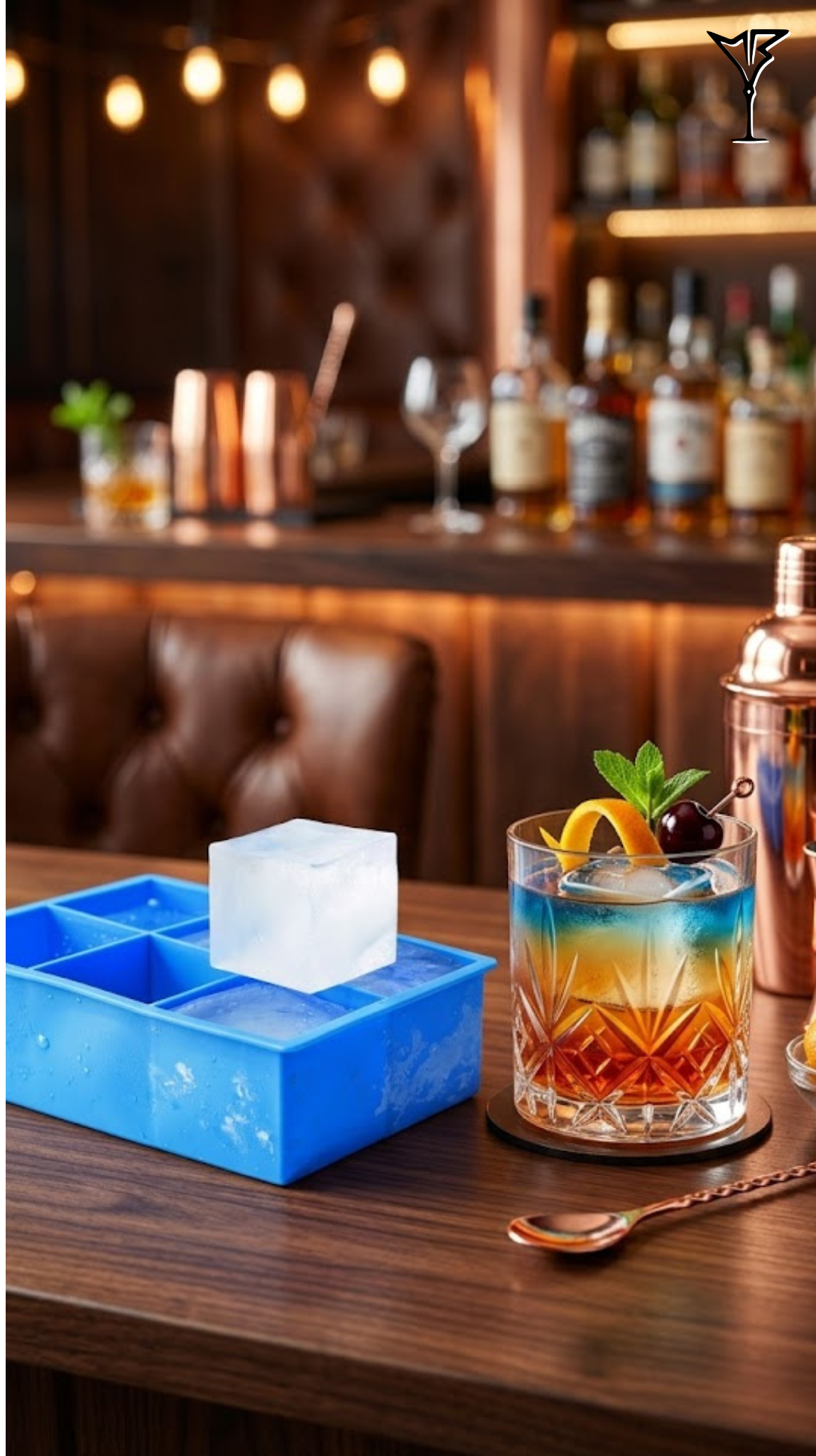 Moule à glaçons 6 Cubes XL - Bac en silicone pour gros glaçons carrés - La Maison du Barman