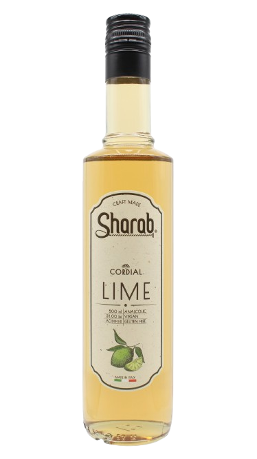Cordial Sharab Citron Vert 500ml - Bouteille de sirop artisanal au citron vert - La Maison du Barman