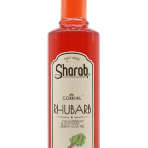 Cordial Sharab Rhubarbe 500ml - Bouteille de sirop artisanal à la rhubarbe - La Maison du Barman
