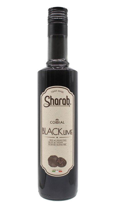Cordial Sharab Black Lime 500ml - Bouteille de sirop artisanal au citron noir - La Maison du Barman