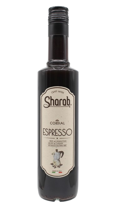 Cordial Sharab Espresso 500ml - Bouteille de sirop artisanal au café - La Maison du Barman