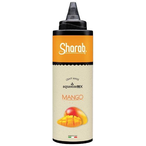 Purée Sharab Squeezer Mangue 400ml - Bouteille souple de purée à la mangue - La Maison du Barman