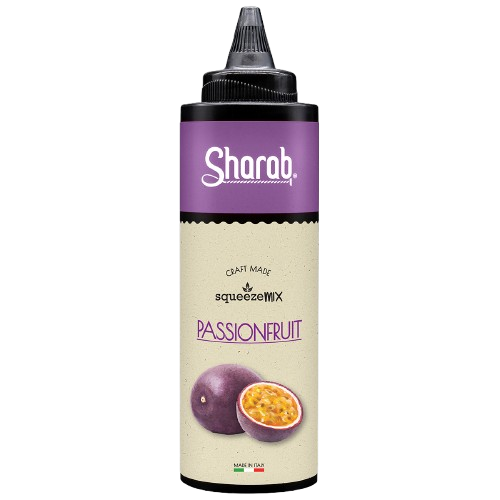 Purée Sharab Squeezer Fruit de la Passion 400ml - Bouteille souple de purée au fruit de la passion - La Maison du Barman