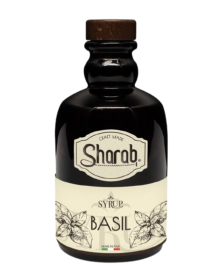 Sirop Sharab Basilic 500ml - Bouteille de sirop artisanal au basilic - La Maison du Barman