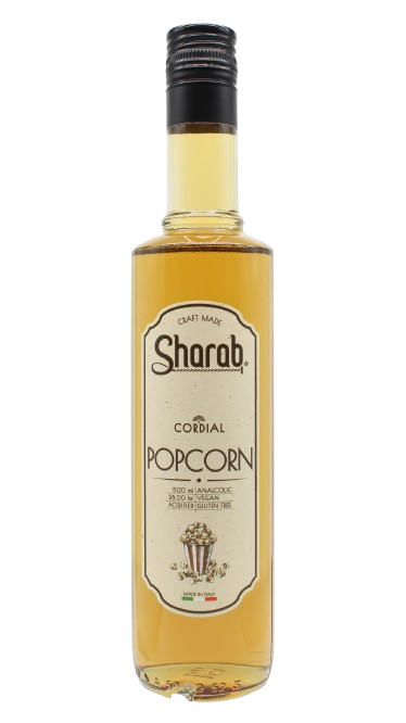 Cordial Sharab Popcorn 500ml - Bouteille de sirop artisanal au popcorn - La Maison du Barman