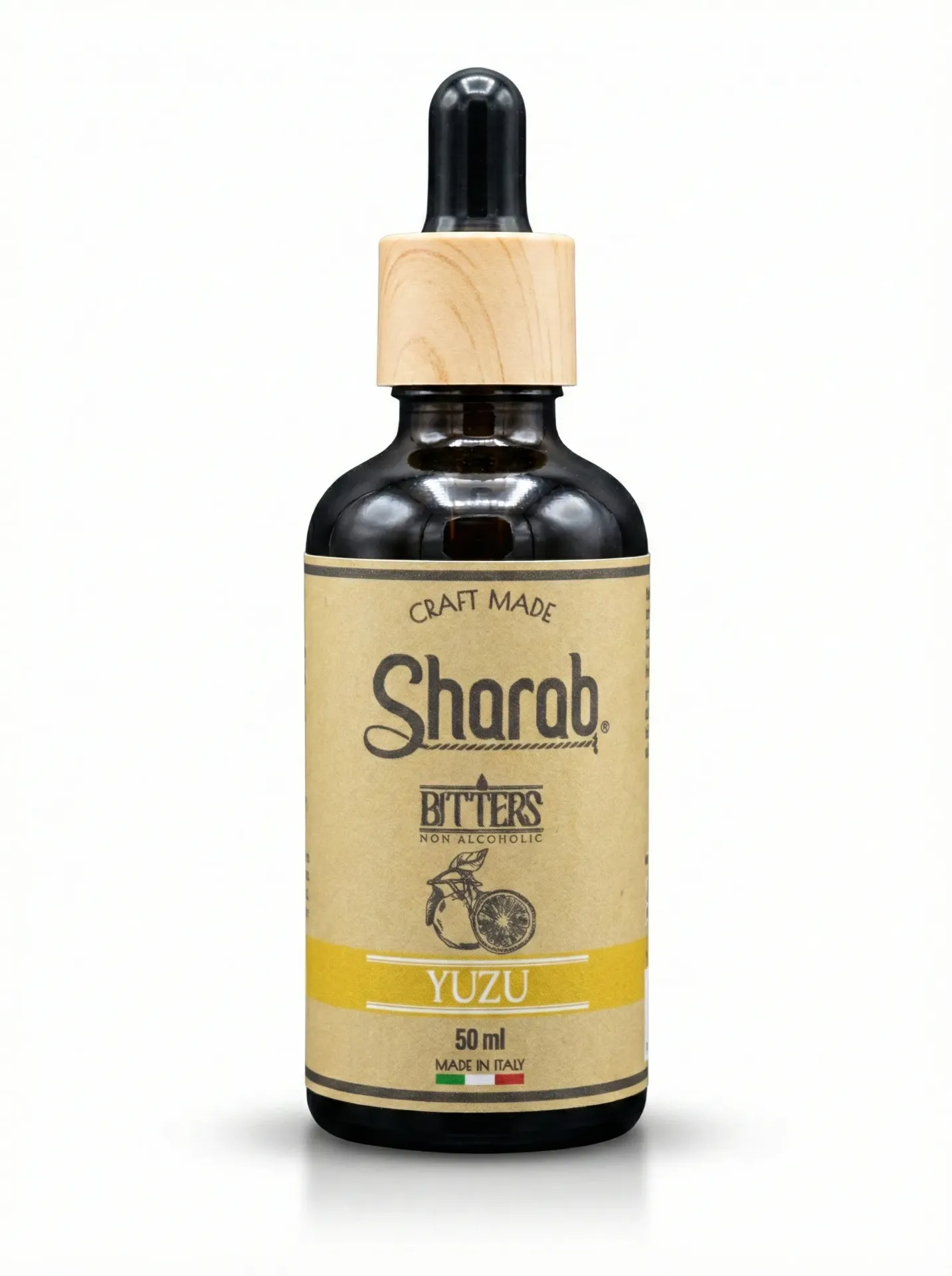 Bitter Sharab Yuzu Sans Alcool 50ml - Flacon de bitter artisanal au yuzu - La Maison du Barman