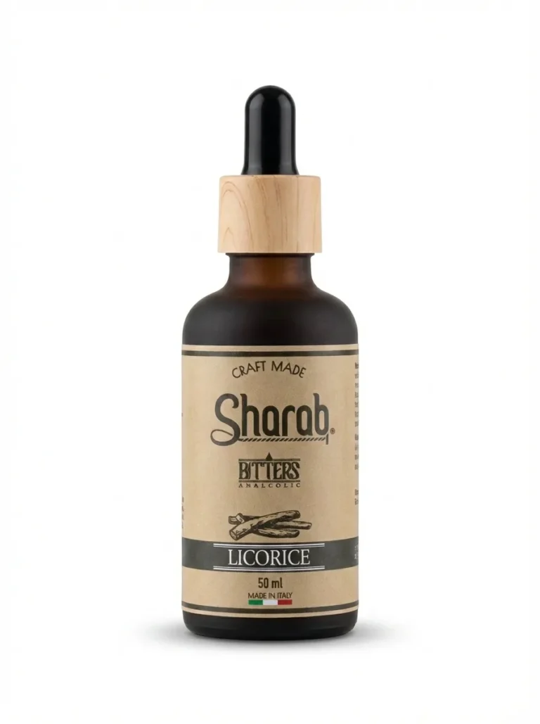 Bitter Sharab Licorice Sans Alcool 50ml - Flacon de bitter artisanal à la réglisse - La Maison du Barman