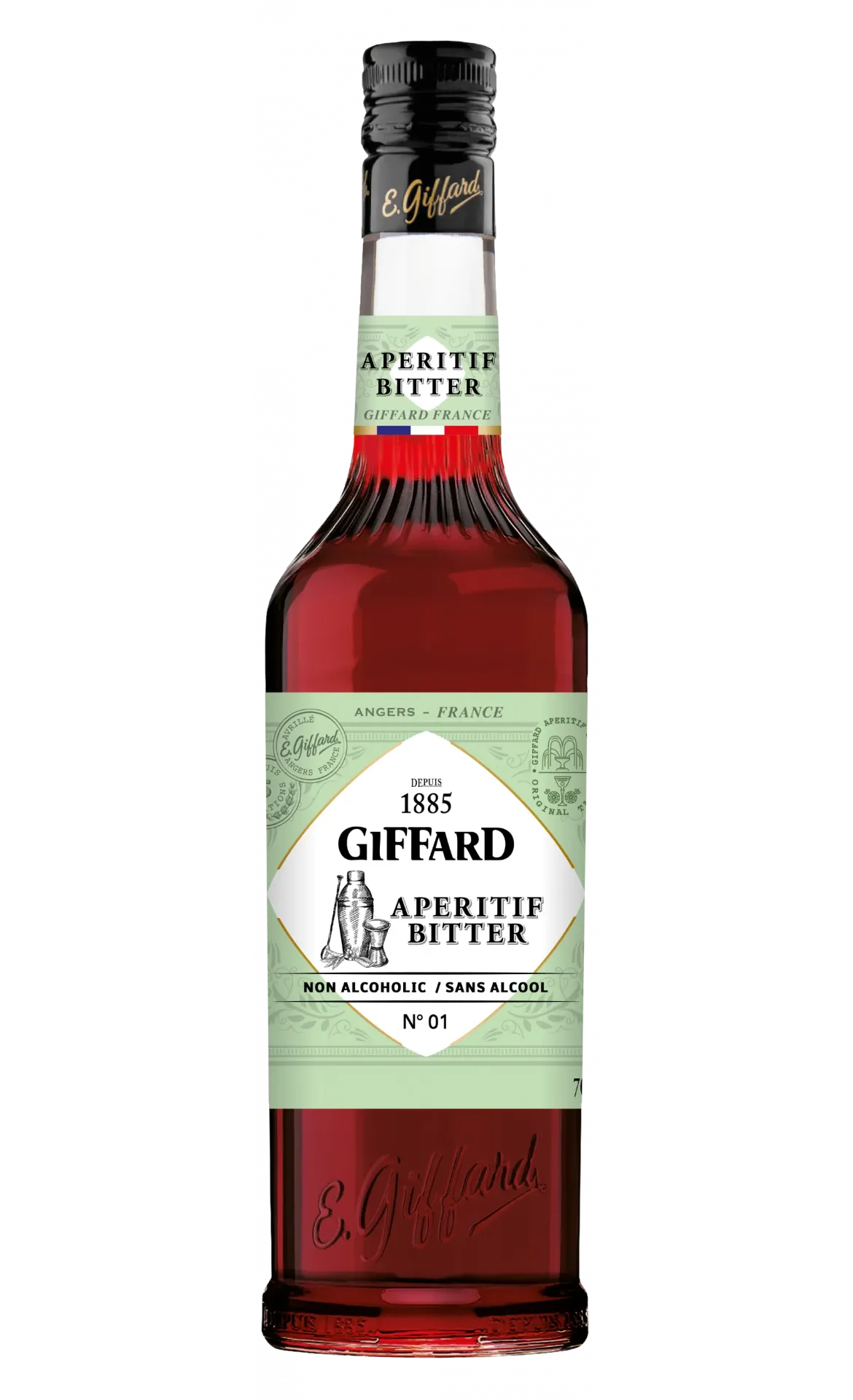 Spiritueux Sans Alcool Bitter Apéritif Giffard - Bouteille alternative bitter apéritif sans alcool - La Maison du Barman