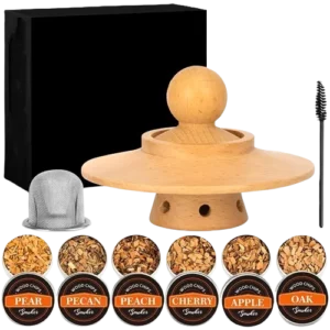 Kit Fumoir Cocktail Whisky Premium - Coffret de fumage pour cocktails avec 6 copeaux - La Maison du Barman