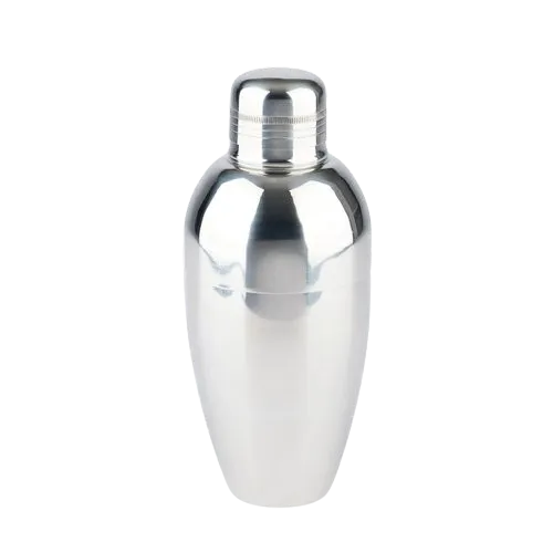Shaker Cobbler Bomber 500ml Argent - Shaker à cocktail 3 pièces en inox - La Maison du Barman
